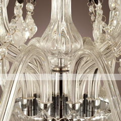 Lustre de Tecto de Estilo Palácio com 12 Luzes em Vela