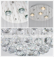 Lustre de Cristal Chandelier K9 com 4 luzes em formato de globo