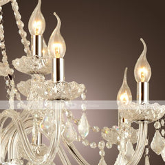 Lustre de Tecto de Estilo Palácio com 12 Luzes em Vela